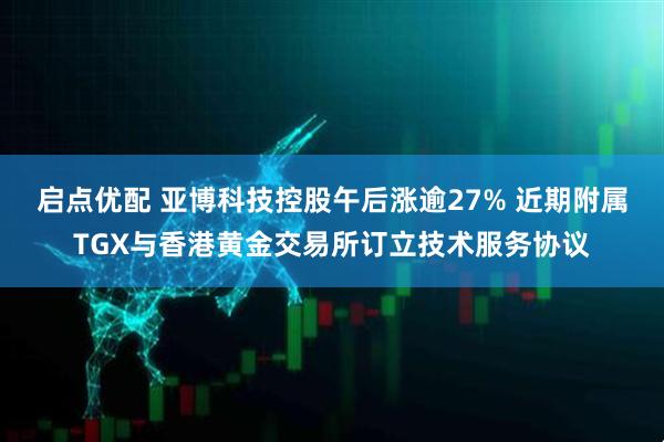 启点优配 亚博科技控股午后涨逾27% 近期附属TGX与香港黄金交易所订立技术服务协议