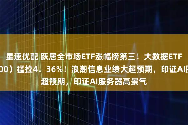 星速优配 跃居全市场ETF涨幅榜第三！大数据ETF华宝（516700）猛拉4．36%！浪潮信息业绩大超预期，印证AI服务器高景气