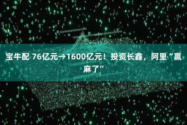 宝牛配 76亿元→1600亿元！投资长鑫，阿里“赢麻了”